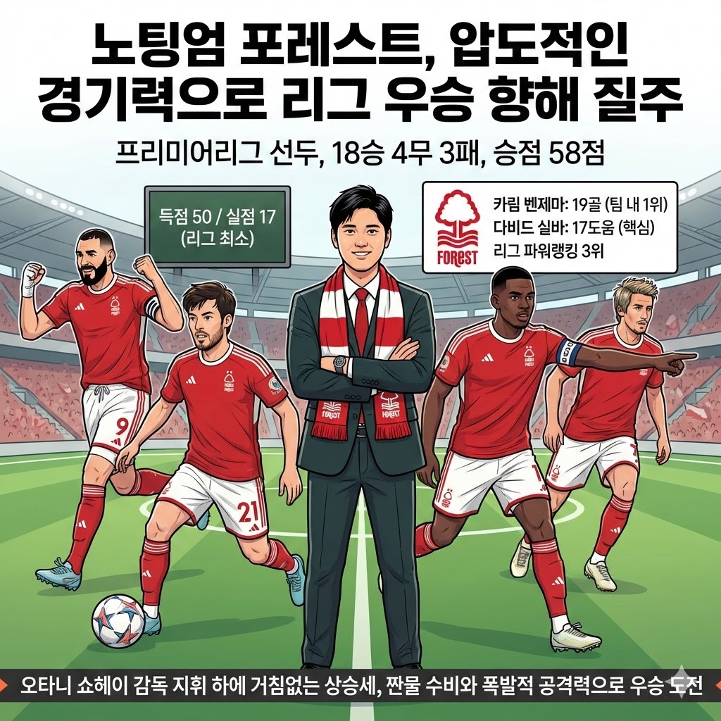 노팅엄 포레스트, 리그우승을 향해 질주중